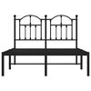 vidaXL Bedframe met hoofdbord metaal zwart 120x200 cm