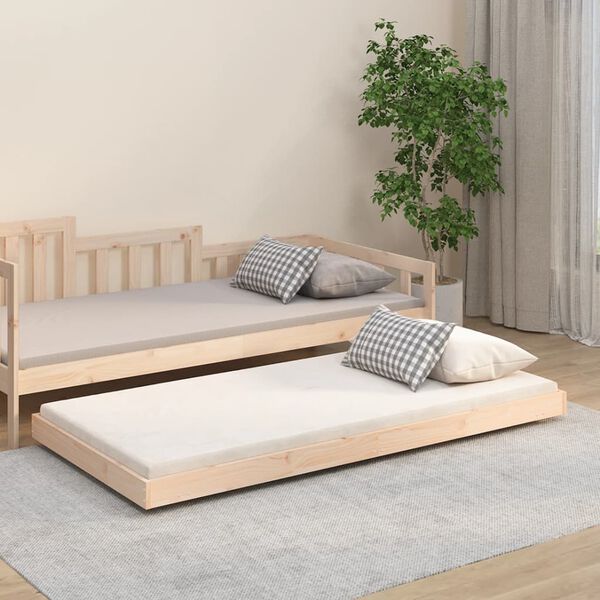 vidaXL Bedframe zonder matras massief grenenhout 75x190 cm