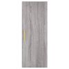 vidaXL Hoge kast 34,5x34x180 cm bewerkt hout grijs sonoma eikenkleurig