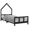 vidaXL Kinderbedframe 90x190 cm massief grenenhout zwart