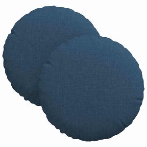 vidaXL Zitkussens 2 pcs Blauw &Oslash;30 x 13 cm Stof