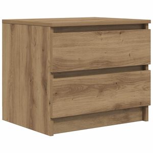 vidaXL Nachtkastje 50x40x43.5 cm bewerkt hout artisanaal eikenkleurig