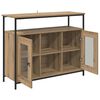 vidaXL Dressoir Artisan Eiken 100 x 35 x 80 cm Bewerkt hout
