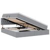vidaXL Opbergbed met matras Lichtgrijs 160 x 200 cm fluweel