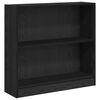 vidaXL Boekenkast 80 x 24 x 76 cm Bewerkt hout Zwart Eiken