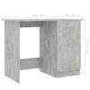 vidaXL Bureau 100x50x76 cm bewerkt hout betongrijs