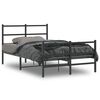 vidaXL Bedframe met hoofd- en voeteneinde&nbsp;metaal zwart 120x190 cm