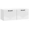 vidaXL Wandbeugel TV-kast Hoogglans Wit 78,5 x 31 x 30 cm Bewerkt hout