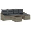 vidaXL Bankstel met kussen 5 pcs poly rattan