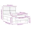 vidaXL Boxspringbed met hoofdeinde Lichtgrijs 140 x 190 cm Stof