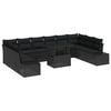 vidaXL Tuin Sofa Set 11 st Zwart poly rattan