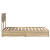 vidaXL Opslag bed met lade Sonoma Eiken 135 x 190 cm Bewerkt hout