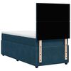 vidaXL Boxspring met matras fluweel donkerblauw 90x200 cm