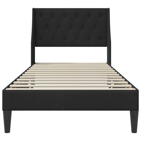 vidaXL Bedframe met hoofdeinde Zwart 80 x 200 cm Fluweel