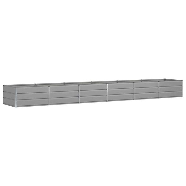 vidaXL Plantenbak Lichtgrijs 480 x 80 x 45 cm Staal