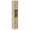 vidaXL Badkamermeubelset 4 pcs Sonoma Eiken Bewerkt hout & Metaal