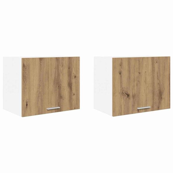 vidaXL Hangkast 2 pcs Ambachtelijke Eik en Wit 50 x 31 x 40 cm