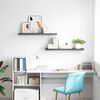 vidaXL Wandschappen zwevend 2 st 120x23,5x3,8 cm MDF hoogglans grijs