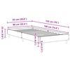 vidaXL Bedframe zonder matras 90x190 cm spaanplaat grijs Sonoma