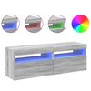 vidaXL Tv-meubels 2 st met LED-verlichting 60x35x40 cm grijs sonoma