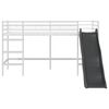 vidaXL Kinder loft bedframe met glijbaan Wit en Antraciet 90 x 200 cm