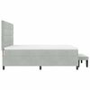 vidaXL Boxspring bed met matras Lichtgrijs 180 x 200 cm Fluweel
