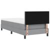 vidaXL Boxspring bed met matras met LED Lichtgrijs 100 x 200 cm Stof