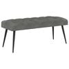 vidaXL Bank met knoopverstelling Donkergrijs 110 x 40 x 46 cm Fluweel