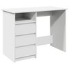 vidaXL Bureau 102x50x75 cm bewerkt hout wit