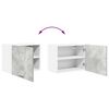 vidaXL Hangkast 2 pcs Beton Grijs en Wit 50 x 31 x 40 cm Bewerkt hout