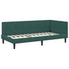 vidaXL Hoekbedframe met hoofdeinde Donkergroen 90 cm x 200 cm Fluweel
