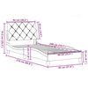vidaXL Bedframe zonder matras 90x200 cm stof donkergrijs