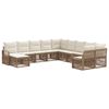 vidaXL Tuinbankenset 11 pcs Beige poly rattan