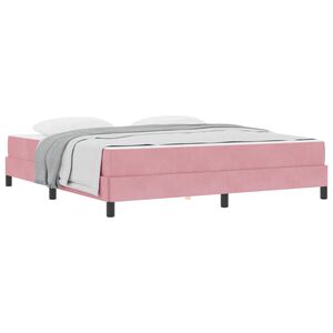 vidaXL Boxspringbed met matras Roze 180 x 200 cm Stof