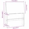 vidaXL Gestoffeerd hoofdbord Zwart 75 cm Massief grenenhout