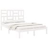 vidaXL Bedframe massief hout wit 120x190 cm