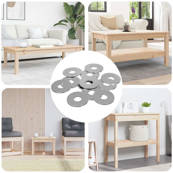 vidaXL Washers 9000 pcs Zilver IJzer