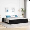vidaXL Bedframe met matras met matras 2 pcs Zwart Fluweel