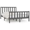 vidaXL Bedframe massief hout grijs 120x200 cm