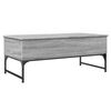 vidaXL Salontafel 100x50x40 cm bewerkt hout en metaal grijs sonoma