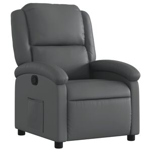 vidaXL Relaxfauteuil grijs kunstleer