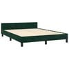 vidaXL Bedframe zonder matras 140x200 cm fluweel donkergroen