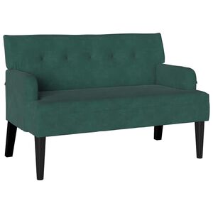 vidaXL Chesterfield Bank Donkergroen 112 x 65,5 x 75 cm Fluweel