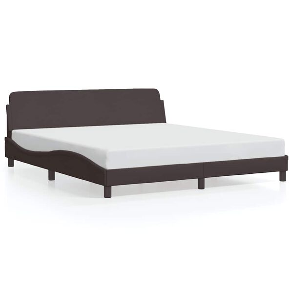 vidaXL Bedframe "Dover" stof donkerbruin 180x200 cm