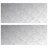 vidaXL Trapmatten 2 st 70 x 30 cm Zilver Aluminium Rechthoekig