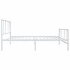 vidaXL Bedframe met hoofd- en voeteneinde metaal wit 107x203 cm