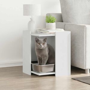vidaXL Kattenbakkast 42x42x51 cm bewerkt hout wit