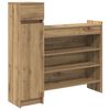 vidaXL Schoenenkast Artisan Eiken 100,5 x 28 x 100 cm Bewerkt hout