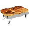 vidaXL Salontafel met 6 boomstammen 35 cm massief acaciahout