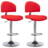 vidaXL Barstoelen 2 st kunstleer rood
